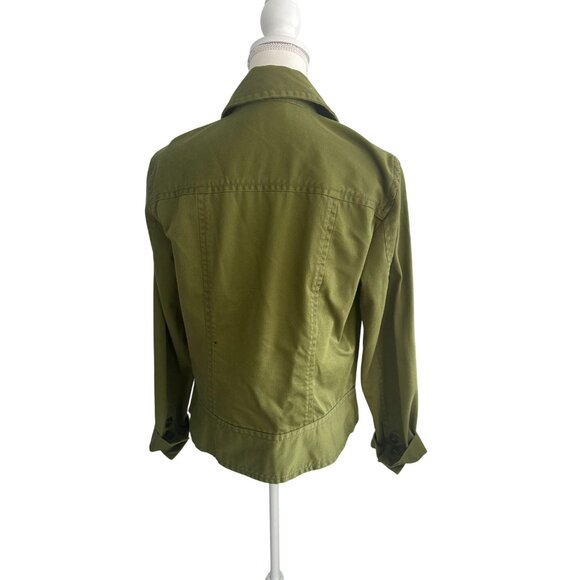 CHICOS Olive Green Blazer Jacket Size Chicos 1 US M 8 - Picture 5 of 6